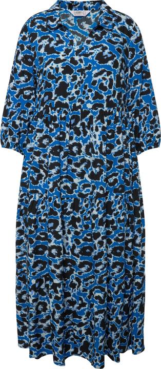 Produktbild Miamoda Maxikleid, A-Linie, Leomuster, V-Ausschnitt, 3/4-Ärmel (46)