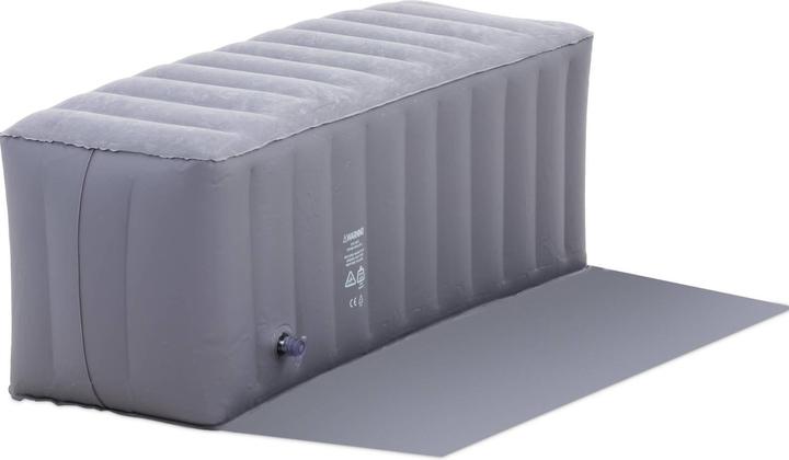 Uniprodo aufblasbare Whirlpoolumrandung Jacuzzi Sitzerhöhung 110 x 40 x 43 cm grau
