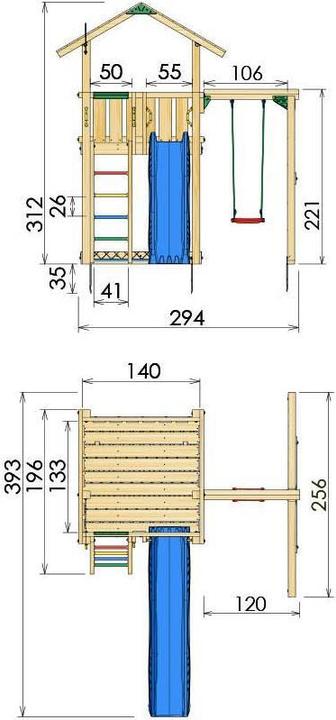 Produktbild Jungle Gym Spielturm Chalet 1-Swing