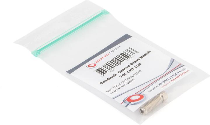 Actual product image Bondtech CHT Vol Coated Brass Nozzle - 1,2 mm -1 pcs (Blast pipe)