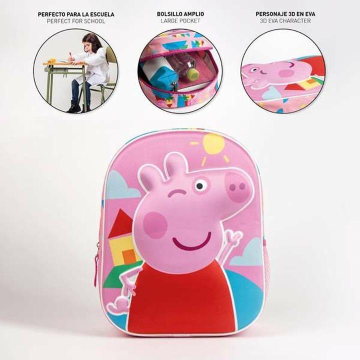 Produktbild Cerda Schulrucksack 3D Peppa Pig Rosa 25,0 x 31,0 x 10,0 cm