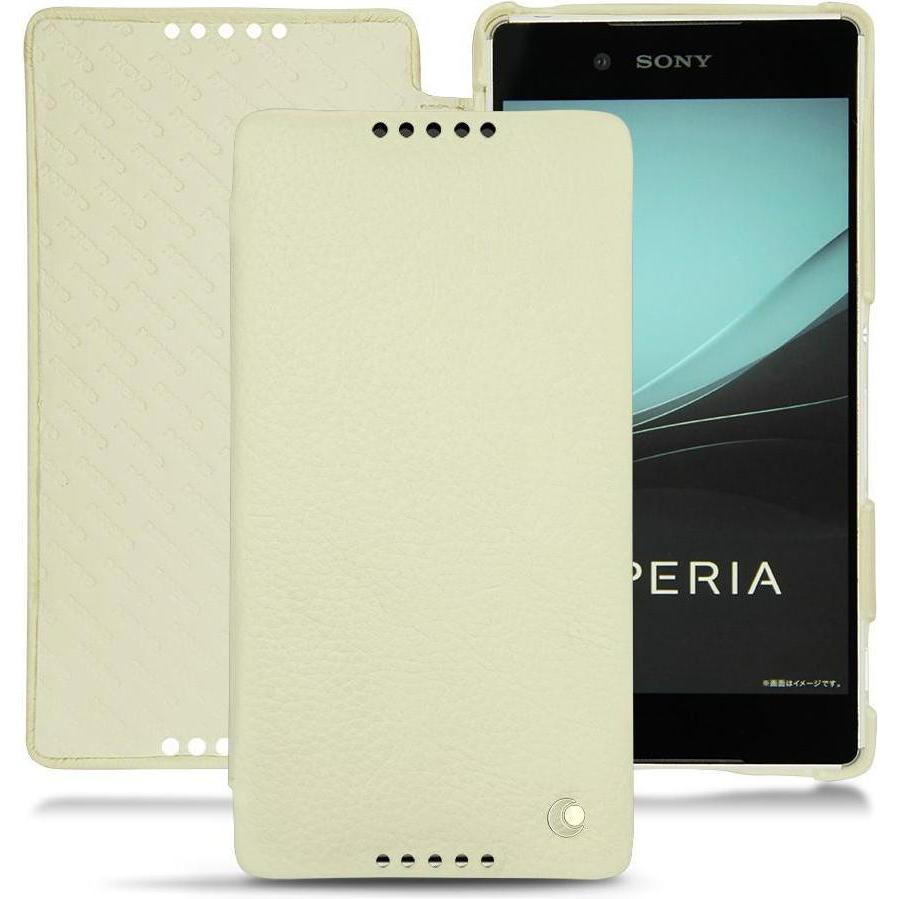 Noreve Lederschutzhülle horizontal (Sony Xperia Z4/ Z3+), Smartphone Hülle, Weiss