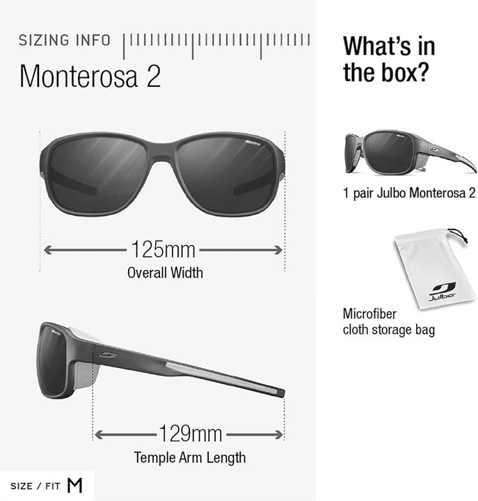 Immagine prodotto Julbo Monterosa 2 Spectron 3 Occhiali polarizzati Glacier (Arancia, Blu, Antracite, Grigio)