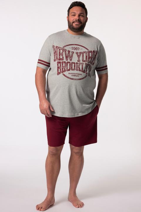 Immagine prodotto Men+ Schlafanzug Bauchfit, Zweiteiler, T-Shirt, Brustprint, Shorts (3XL)