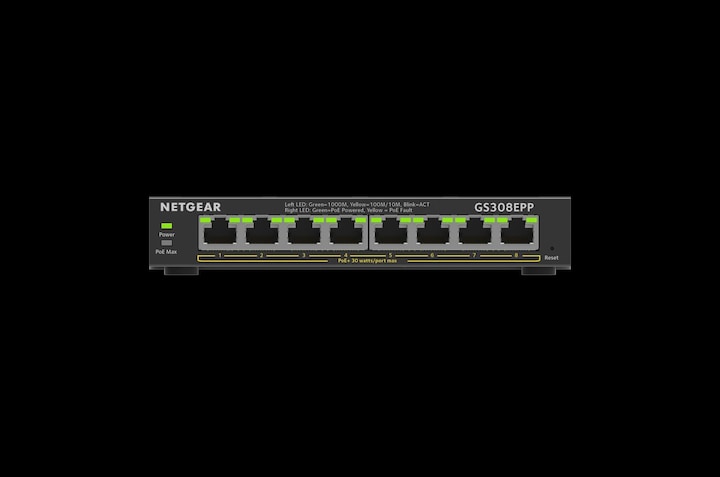 Actual product image Netgear GS308EPP-100PES (8 Ports)