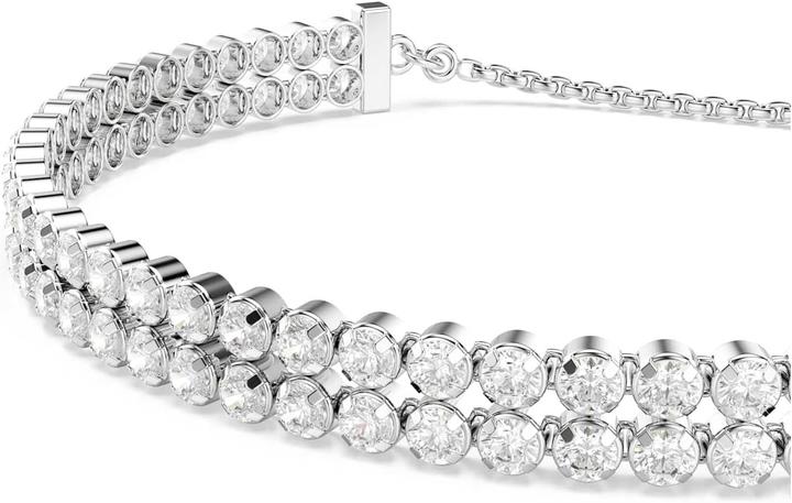 Immagine prodotto Swarovski Matrix Tennis Armband Rundschliff Weiss (24 cm, Metallo Swarovski)