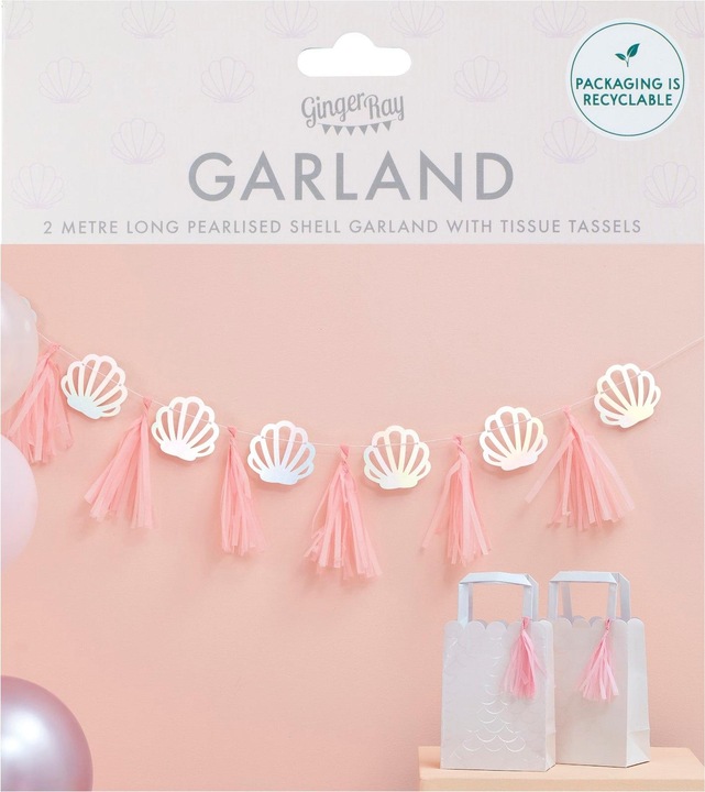 Actual product image Ginger Ray Shell / Tassel Garland Mermaids Party
