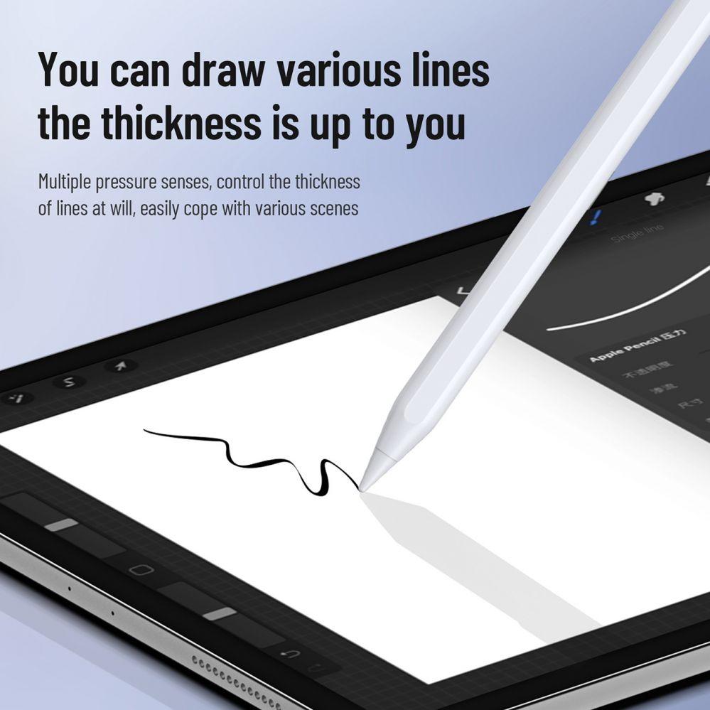 Dux Ducis SP-05 Stylus Pen mit Wireless Charging und Power Display, Stylus, Weiss
