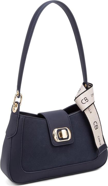 Actual product image Chrisbella Damen Schultertasche - Modell Aurelia Lux - 100% Polyurethan - 29.0 X 8.0 X 17.0 Cm