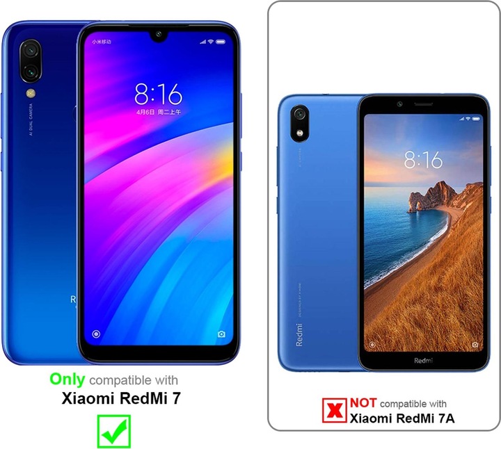 Actual product image Cadorabo Book Invisible Magnet Cover (Xiaomi Redmi 7)