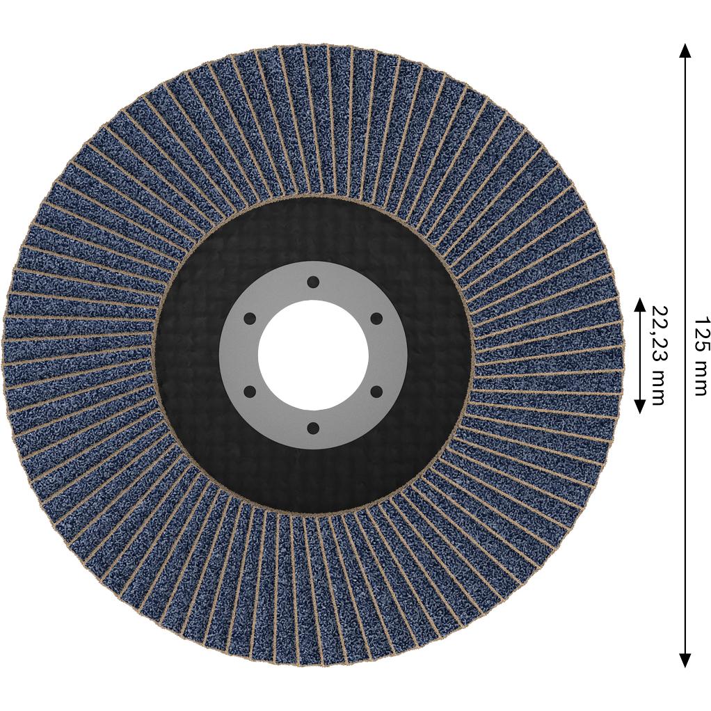 Bosch Professional Zubehör, Abrasivi, Bosch Accessories 2608626152 Fächerschleifscheibe 1 St. (120)