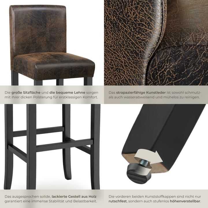 Actual product image tectake bar stool kitchen stool wooden stool stool chair