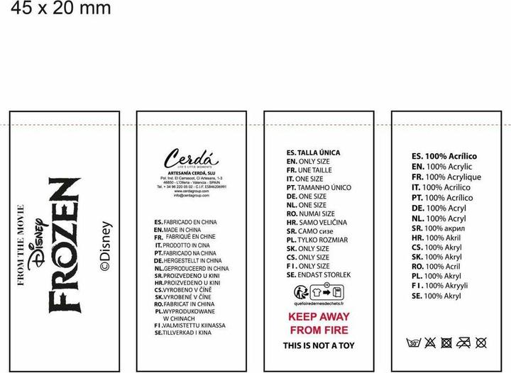 Actual product image Cerdá Disney Frozen winter set snood hat gloves