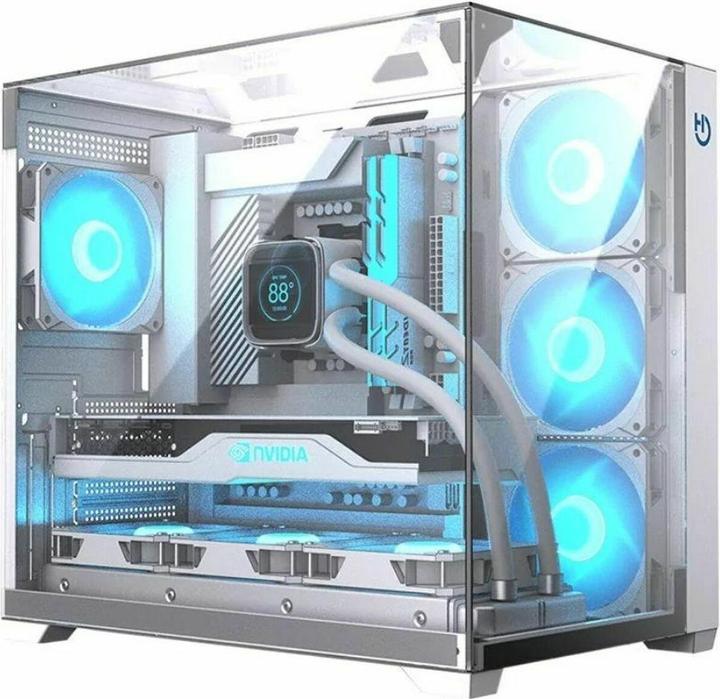 Produktbild Hiditec Sky Tower Transparent Silber (ATX, ITX, mATX)