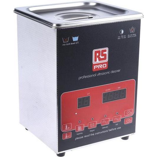 RS PRO pulitore ad ultrasuoni, Pulitore a ultrasuoni, Argento