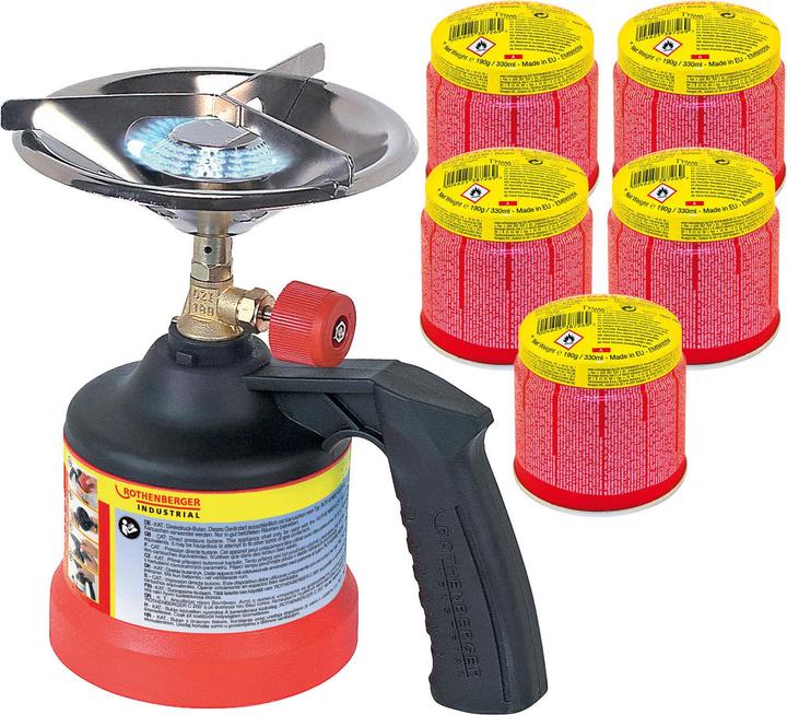 Productafbeelding Rothenberger Scout camping kooktoestel inclusief 5x C200 patronen
