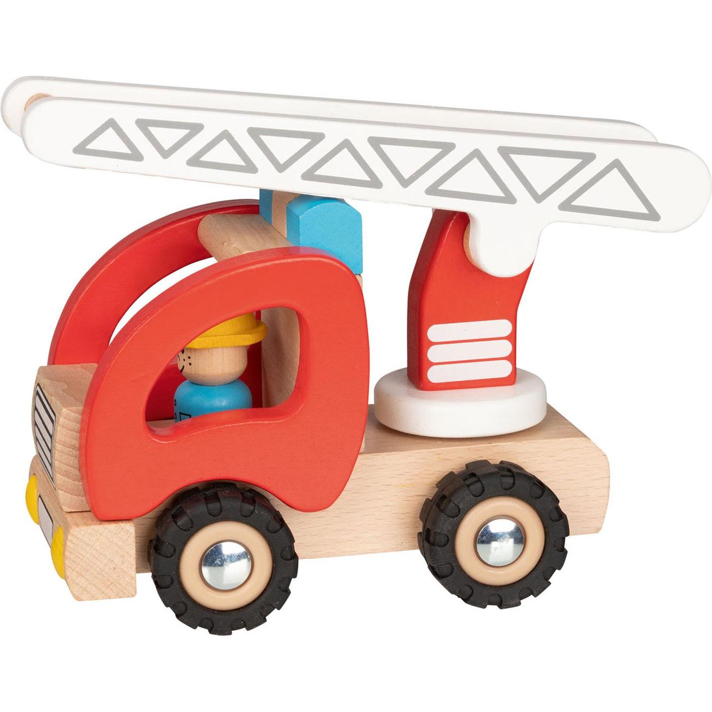 Goki Holz Feuerwehr Feuerwehr Leiterwagen (55789)