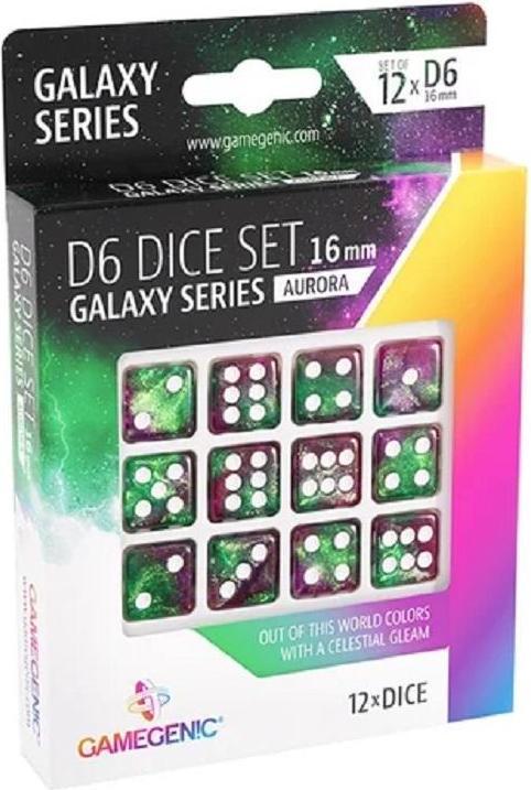 Actual product image Gamegenic Set de 12 Dés D6 - Galaxy Series : Aurora