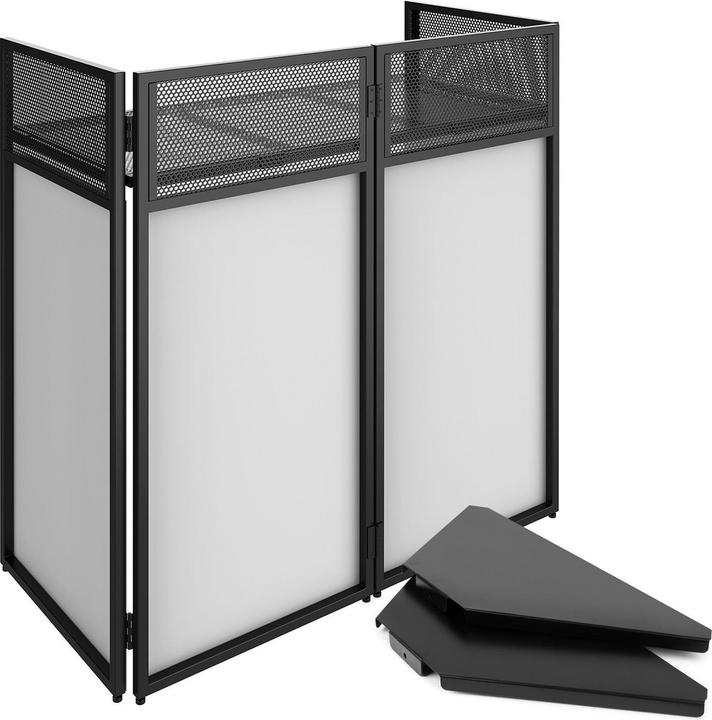 Vonyx Booth - DB4 meubel met witte en zwarte doeken, hoekplaten voor extra ruimte en draagtassen