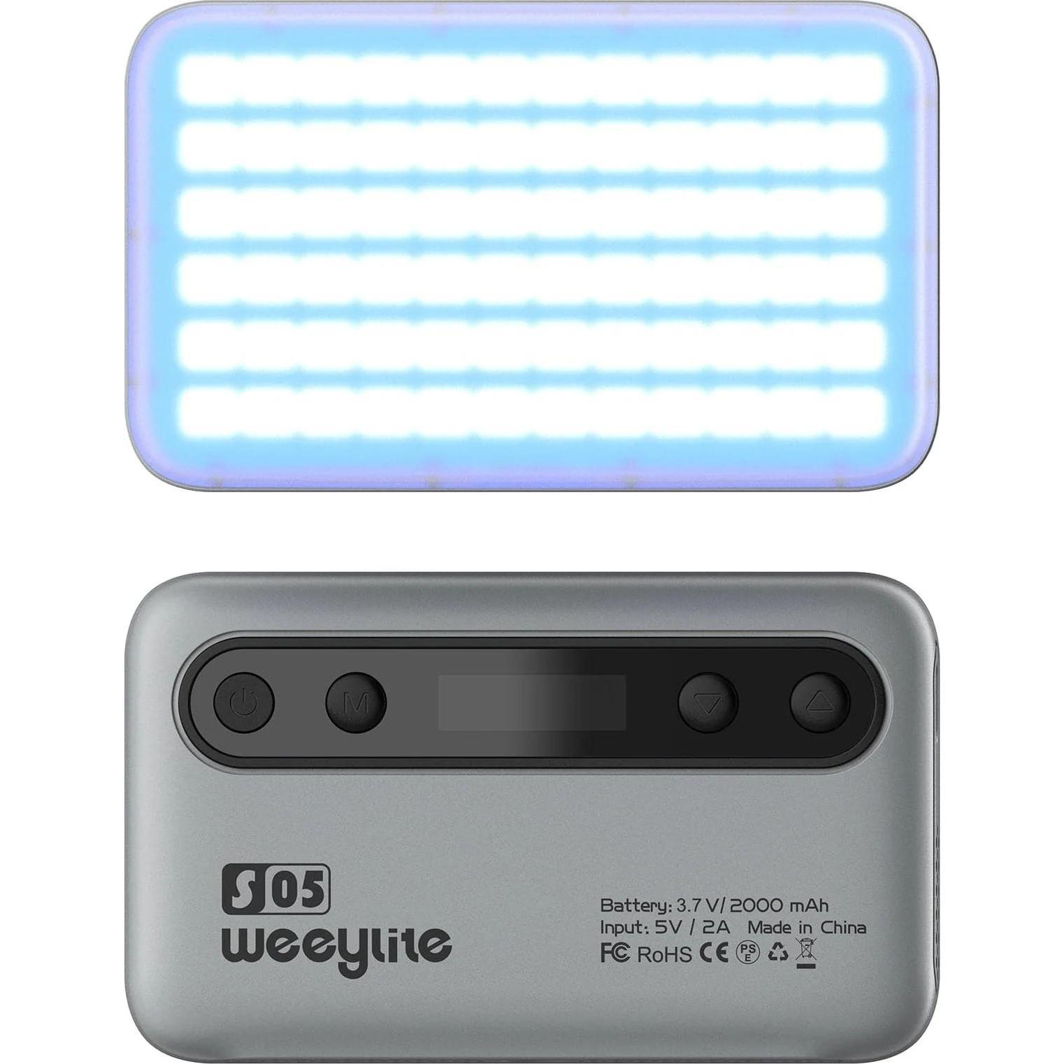 Weeylite S05 portable pocket RGB Light Gray, Dauerlicht, Grau