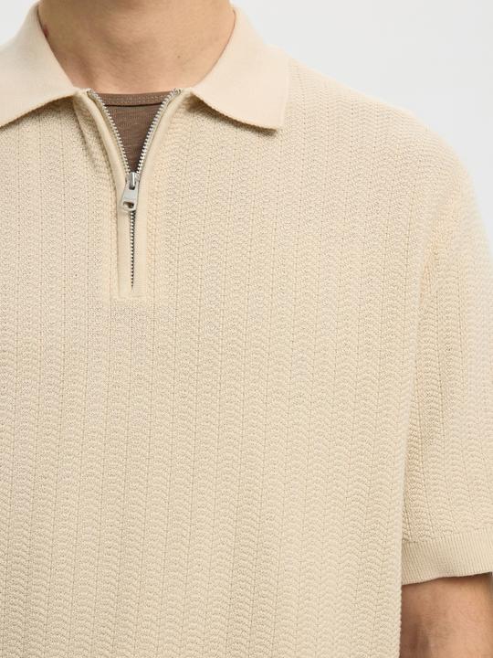 Produktbild Selected Slhcran Ss Knit Structure Zip Polo Noos (M)