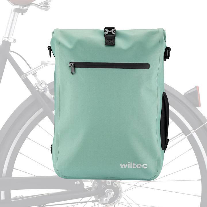 Produktbild Wiltec Gepäckträgertasche mintgrün 25l Fahrradtasche Rucksack Gepäcktasche (25 l, Gepäckträgertasche)