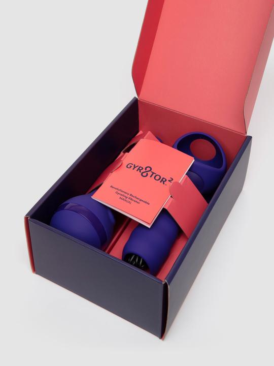 Actual product image Lovehoney Gyr8tor 2 set with ribbed and suction attachment