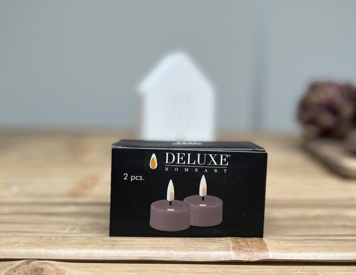 Actual product image Deluxe Homeart Tealight LED Light Purple (2 x)