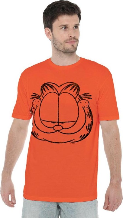 Immagine prodotto Garfield Smirking Maglietta Effetto invecchiato Uomo (L)