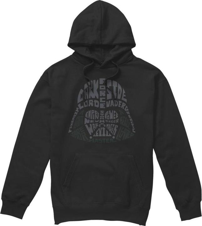 Actual product image Star Wars Mens Darth Vader Text Head Hoodie (XXL)