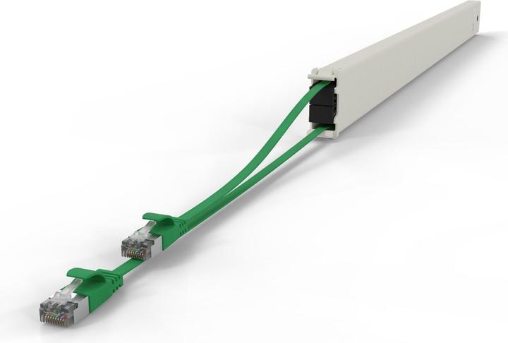 Actual product image PATCHBOX one / Cassette / 46RU / Cat 6A, STP, 2.5 m, green (STP, CAT6a, 2.50 m)