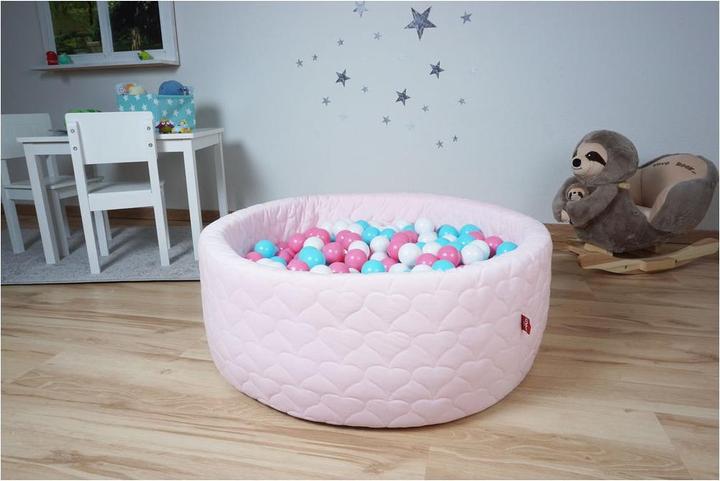 Image du produit Knorrtoys Bällebad soft - "Cosy heart rose" - 300 balls rose/creme/lightblue (ca. 6cm Durchmesser)