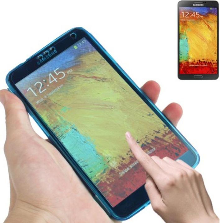 Actual product image König Design Mobile phone case Flip landscape for mobile Samsung Galaxy Note 3 Blue (Samsung Galaxy Note 3)