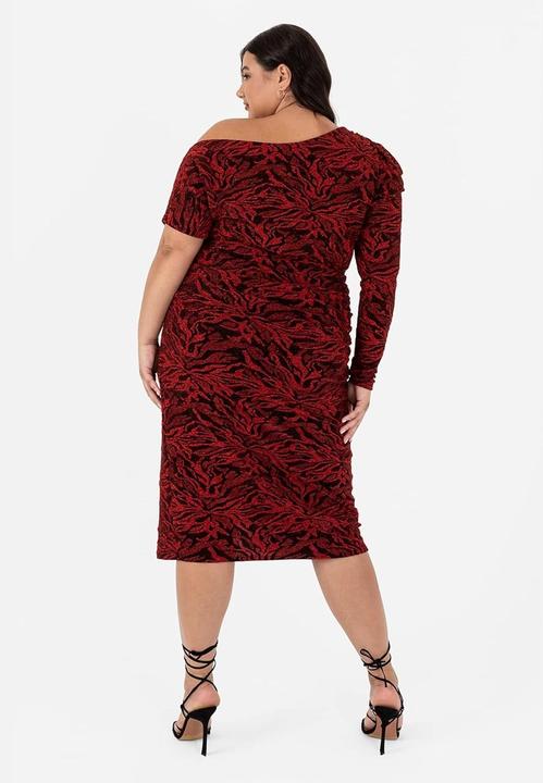 Produktbild Lovedrobe Spaltkleid mit asymmetrischen Ärmeln (52)