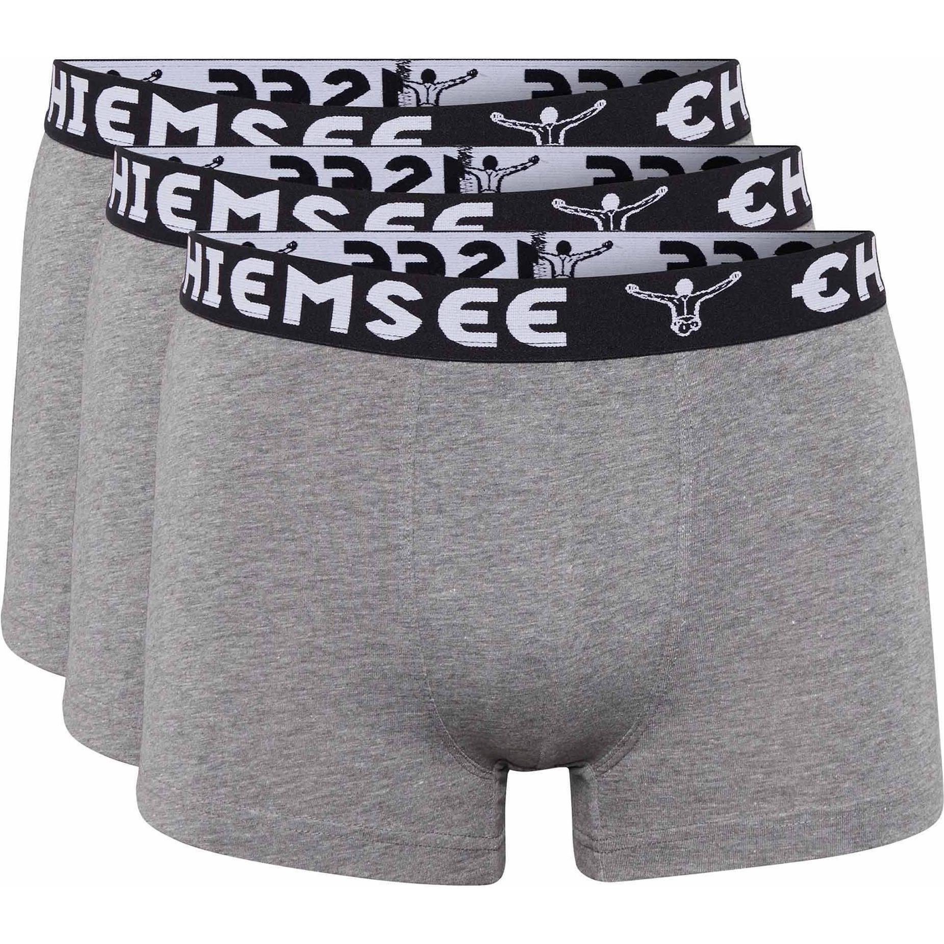 Chiemsee, Herren, Unterhosen, Boxer Briefs, Regular Fit 3P, Grau, (XL, 3er Pack)