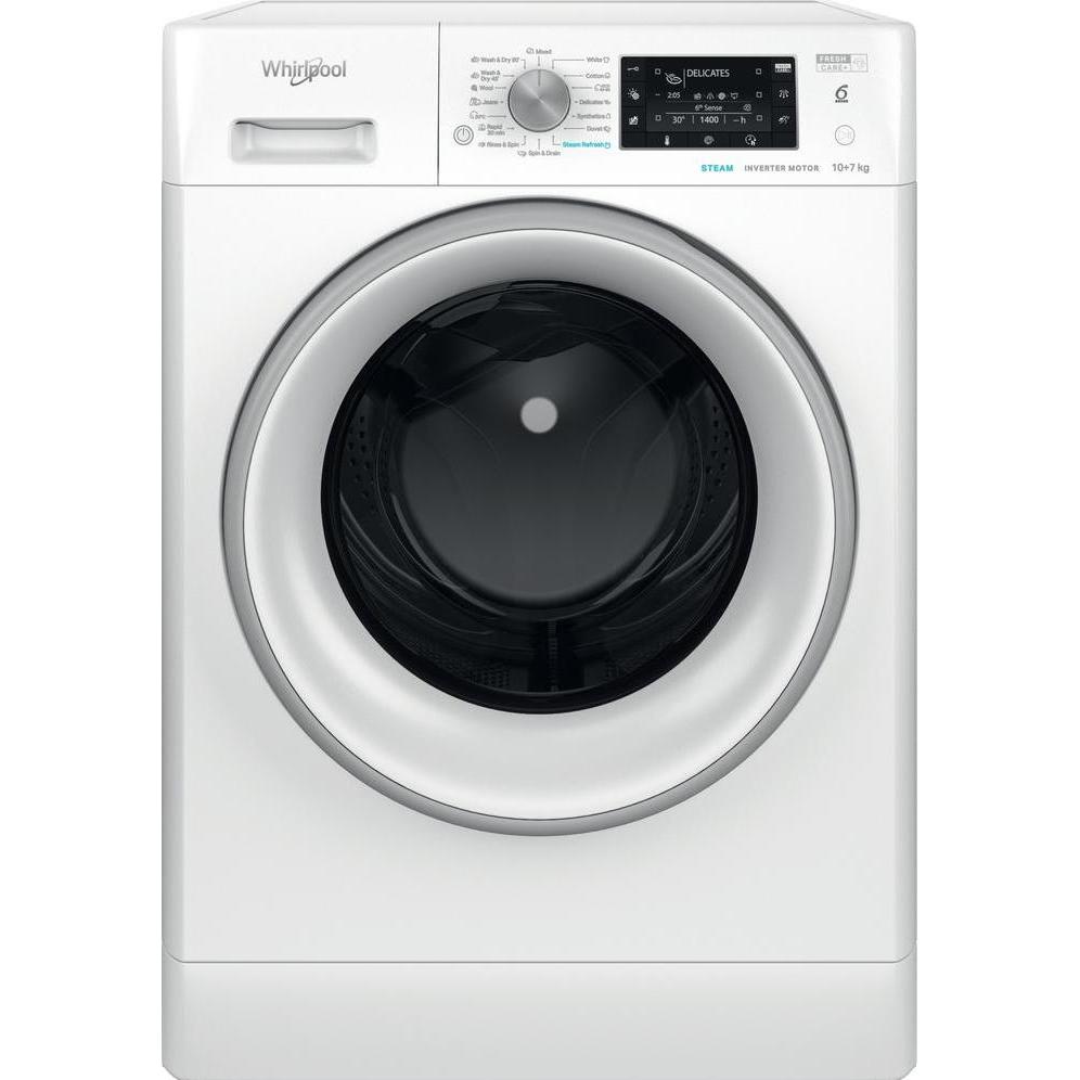 Whirlpool FFWDD 1076258 SV EE, Waschtrockner, Weiss