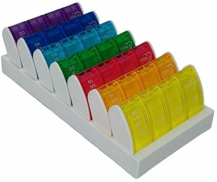 Image du produit Anabox Medidistributeur 7 jours, Vida 4, 4 compartiments/jour, allemand/français/italien (1 pc)