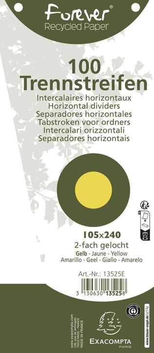 Produktbild Exacompta Trennstreifen Forever 10.5 x 24 cm, Trapez, 100 Stk. - gelb