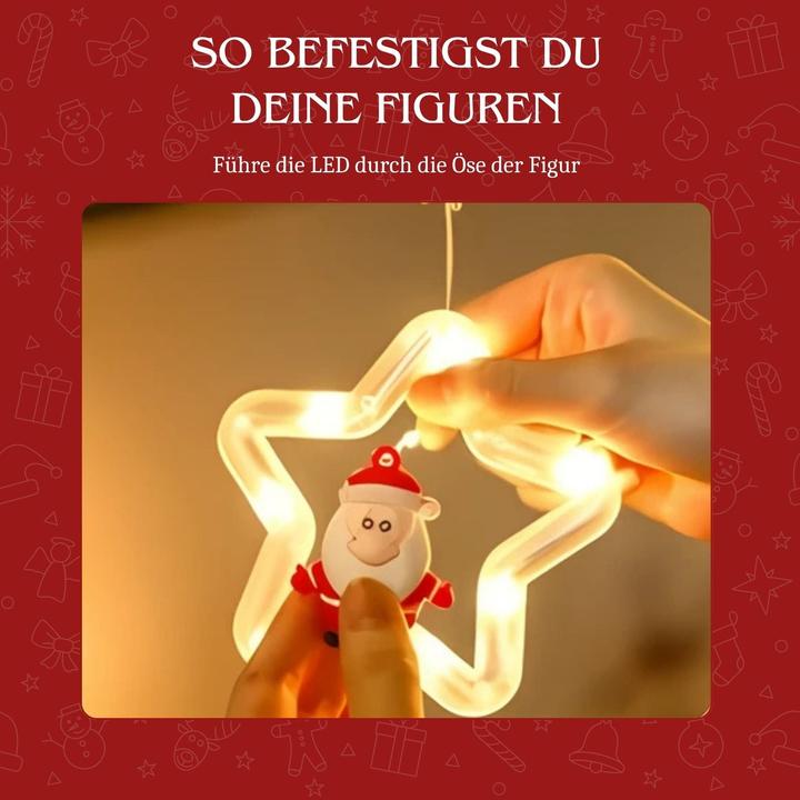 Produktbild Hermex LED Weihnachtslichterkette 3m Sternen-Lichtervorhang Sternlichterkette (3 m)