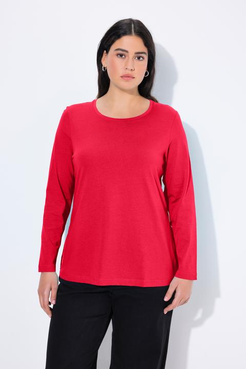 Produktbild Ulla Popken Shirt, Slim, Rundhalsausschnitt, Langarm (58)