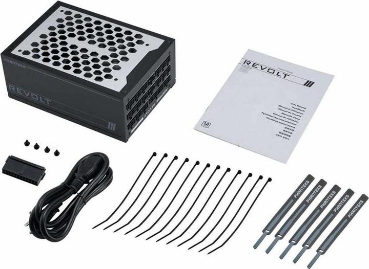 Produktbild Phanteks Revolt 1600W Titanium, ATX 3.0, PCIe 5.0, vollmodular - 1600 Watt, schwarz (1600 W)