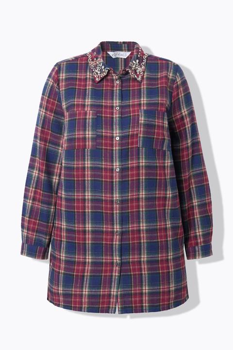 Actual product image Studio Untold Rhinestone Plaid Blouse (42, 44)