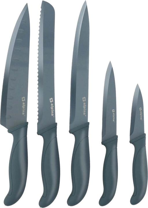 Actual product image alpina Set of professional kitchen knives 5 pcs.
