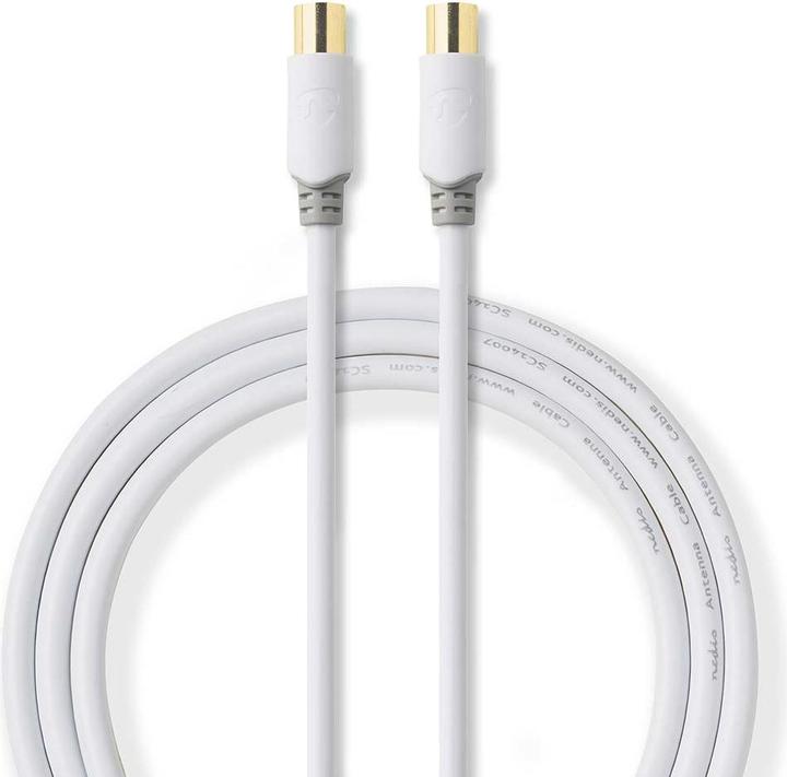 Produktbild Nedis Koaxial Kabel IEC (Coax) Stecker IEC (Coax) Buchse Vergoldet 75 Ohm Doppelt geschirmt Unisex (75 dB, Antennenkabel)