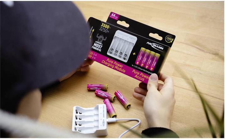 Actual product image Ansmann Pure Power Set 4× Micro AAA Akkus und Lademodul (1 pcs., AAA)