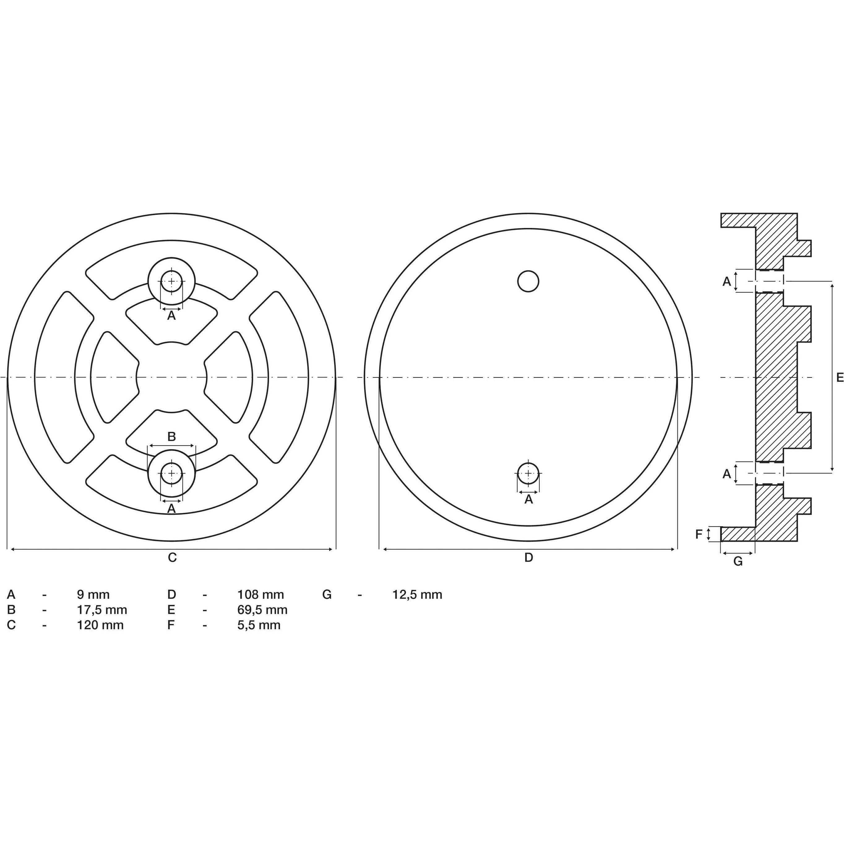 Thumbnail - BGS, Werkbank + Arbeitsbock, Gummiteller für Hebebühnen Ø 120 mm (10.80 cm, 12 cm)