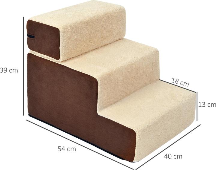 Actual product image PawHut Dog stairs with plush (Dog)