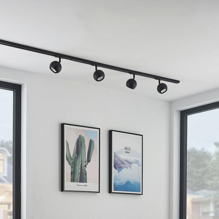 Actual product image Lindby Guus 1-phase track system, 4-light black