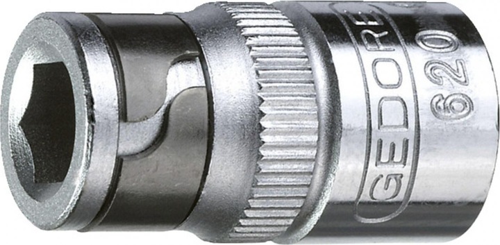 Gedore Bit adapter for 1/4" ratchet, easy bit change, precise fit, silver