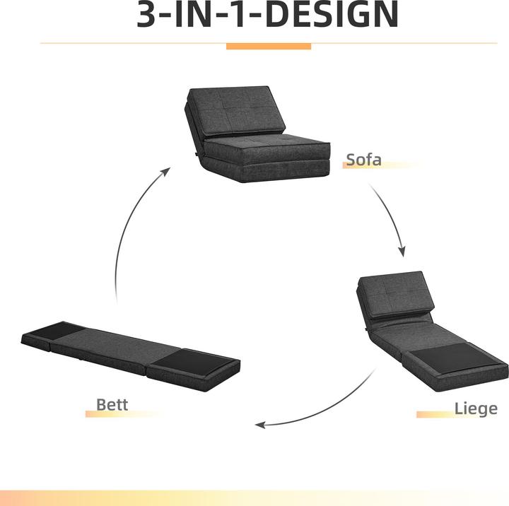 Immagine prodotto Homcom Bodensofa Polyester, Schaumstoff Dunkelgrau